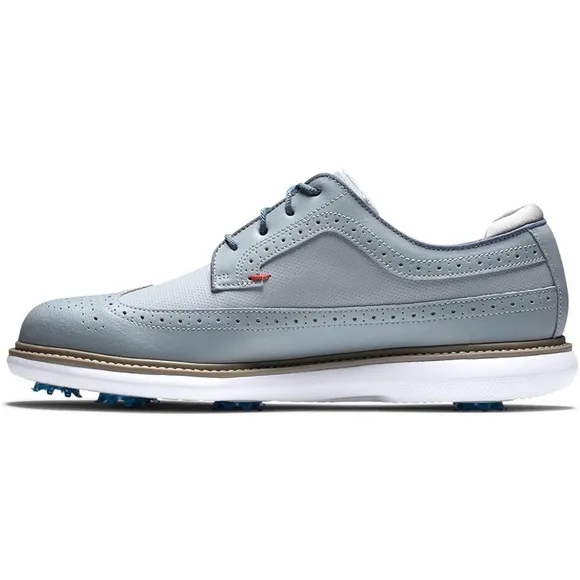 FootJoy Traditions Wing Tip Golf Shoes 57912 - Grey/Navy/Red - size 10.5