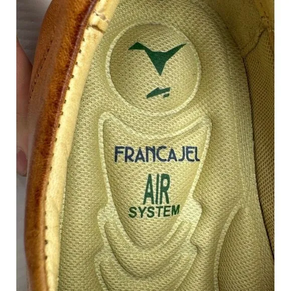 Francajel Air System Genuine Leather Dress‎ Shoes Mens 8 Driving 2729-BRA3 NEW
