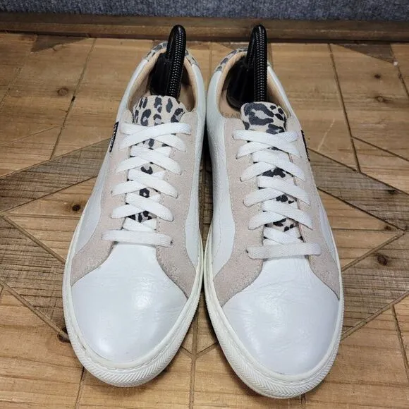 FRANKiE4 Mim III Australia Leopard Print Women's 9.5 Fashion Sneaker Shoes White