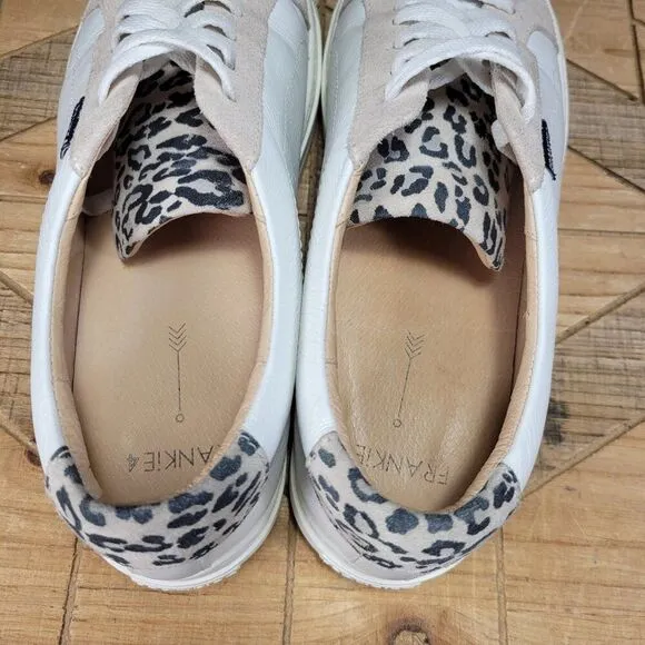 FRANKiE4 Mim III Australia Leopard Print Women's 9.5 Fashion Sneaker Shoes White