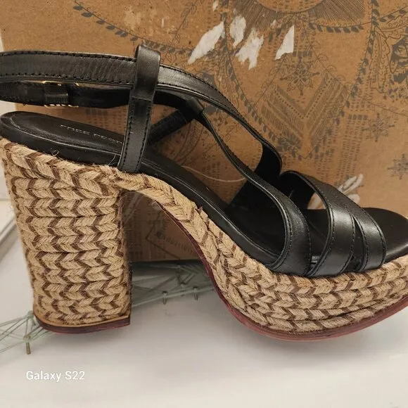 Free People &quot;Fahn Jute&quot; Platform Sandals. NIB. Size 8