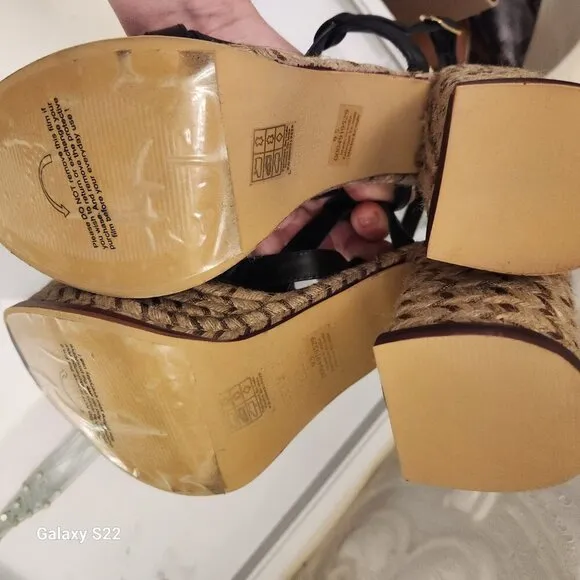 Free People &quot;Fahn Jute&quot; Platform Sandals. NIB. Size 8