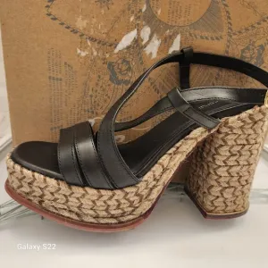 Free People &quot;Fahn Jute&quot; Platform Sandals. NIB. Size 8