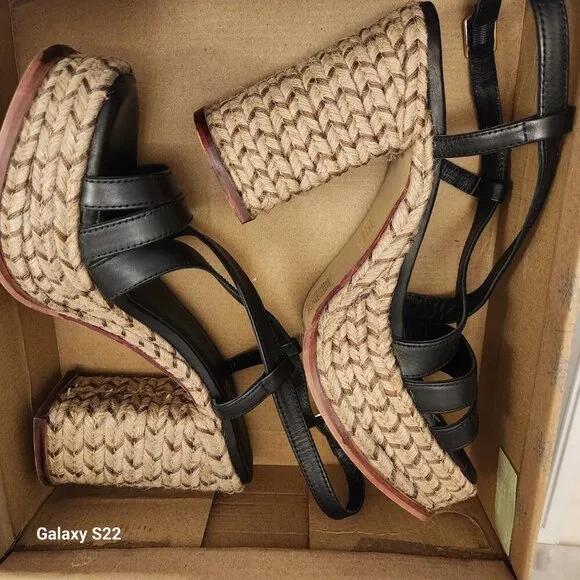 Free People &quot;Fahn Jute&quot; Platform Sandals. NIB. Size 8