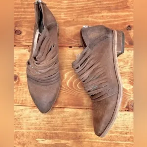 Free People booties Ankle Boot Lost Valley Boots taupe brown tan Leather boho