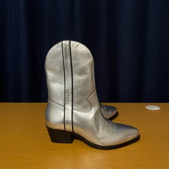 Free People Borderline Western Boots Gunmetal