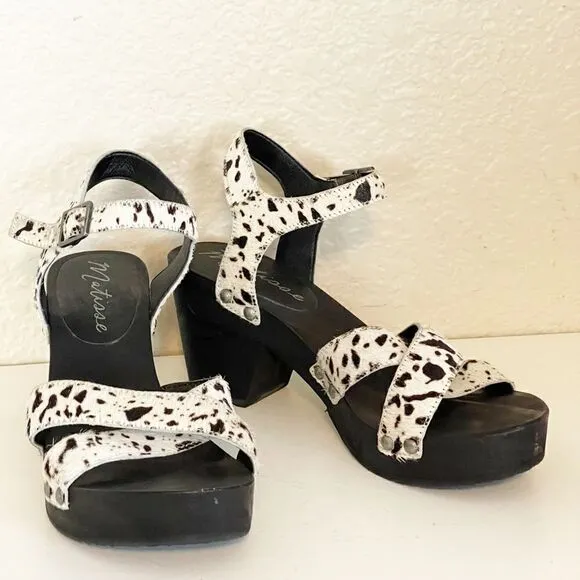 Free People Clogs x Matisse Clog Sandals. Jump in calf hair leather  8