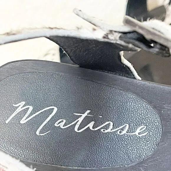 Free People Clogs x Matisse Clog Sandals. Jump in calf hair leather  8