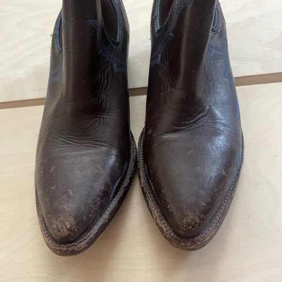 Free People Farylrobin Sanded Ridge Leather Ankle Boots sz 10