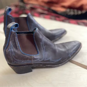 Free People Farylrobin Sanded Ridge Leather Ankle Boots sz 10