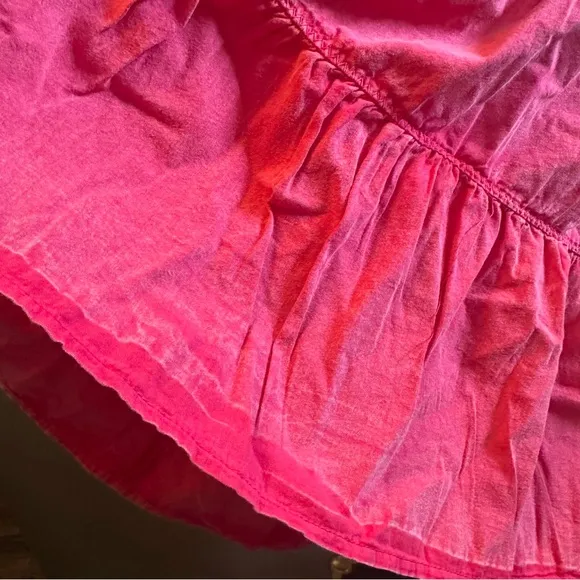 Free People Full Swing Midi Skirt In Dragonfruit Sorbet SZ M