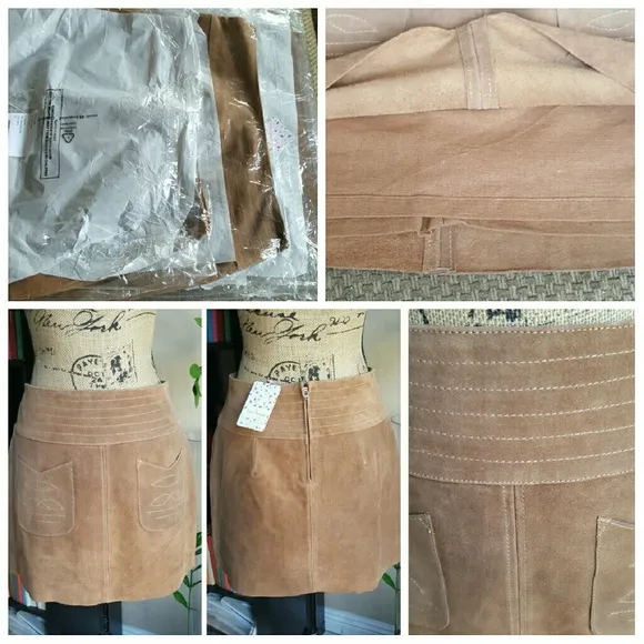 Free People Genuine Suede Mini Skirt