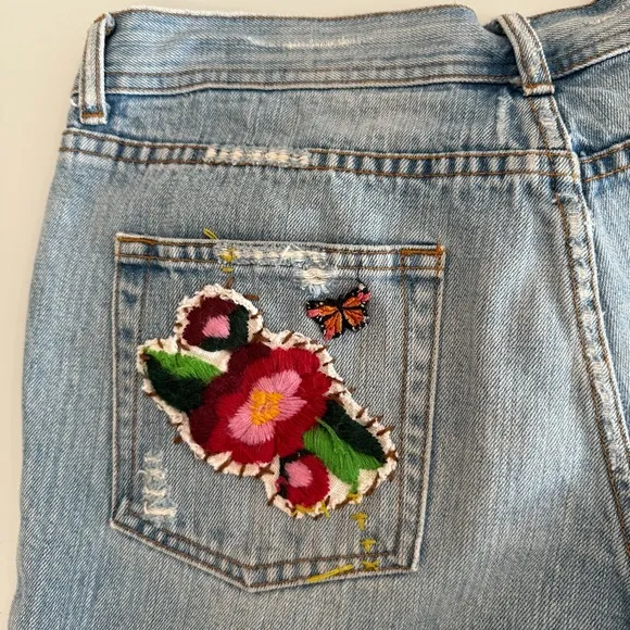 Free People Hand Embroidered‎ Jeans