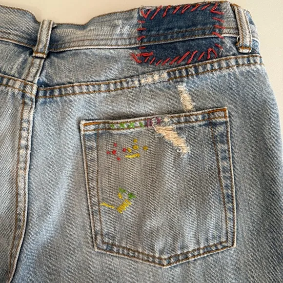 Free People Hand Embroidered‎ Jeans