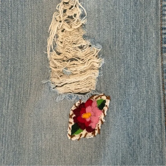 Free People Hand Embroidered‎ Jeans