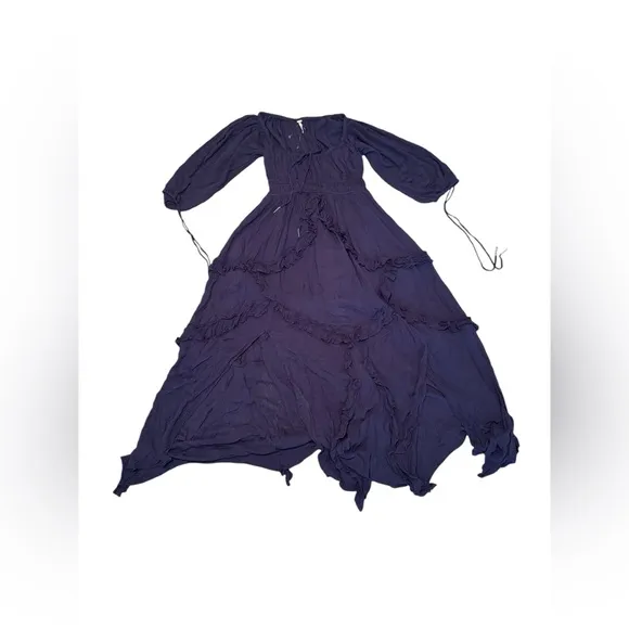Free People In Your Dreams Maxi size Small- Navy flowy Boho Dress
