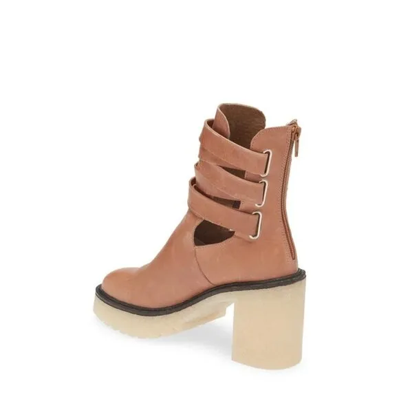 Free People Jesse Cutout Boots English Tan Womens Size 41