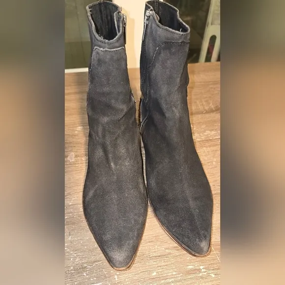 Free People Last Outlaw Ankle Boots Suede  Leather Calf Hair EU 39 US 8.5 or 9