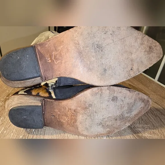 Free People Last Outlaw Ankle Boots Suede  Leather Calf Hair EU 39 US 8.5 or 9