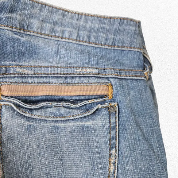 Free People Light Wash Low Rise Distressed Cuffed Contrast Skinny Jeans Size 27