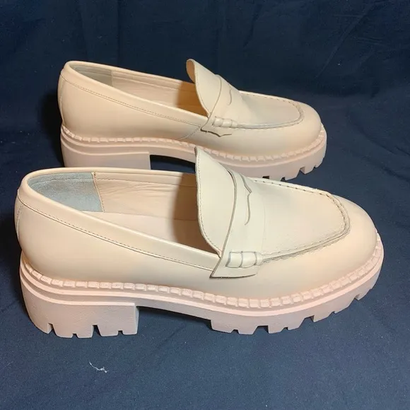 Free People Lyra Lug Sole Penny Loafer Shoes Women Size 8.5 Platform Chunky