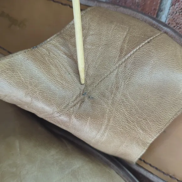 Free People Mont Blanc Women's 9 European 40 Tan Asymmetrical D'Orsay Leather