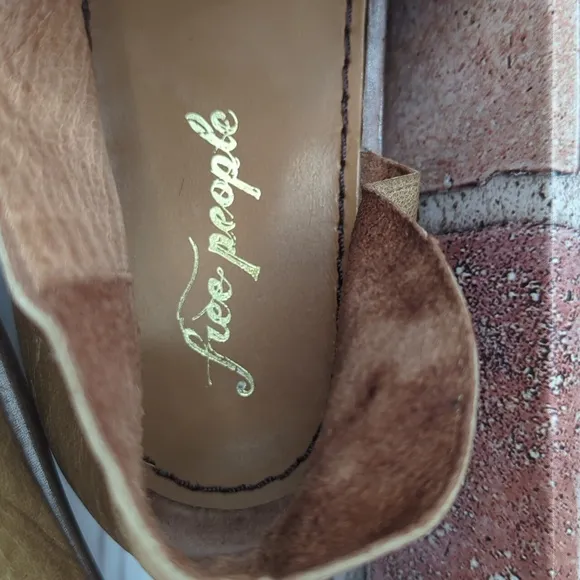 Free People Mont Blanc Women's 9 European 40 Tan Asymmetrical D'Orsay Leather