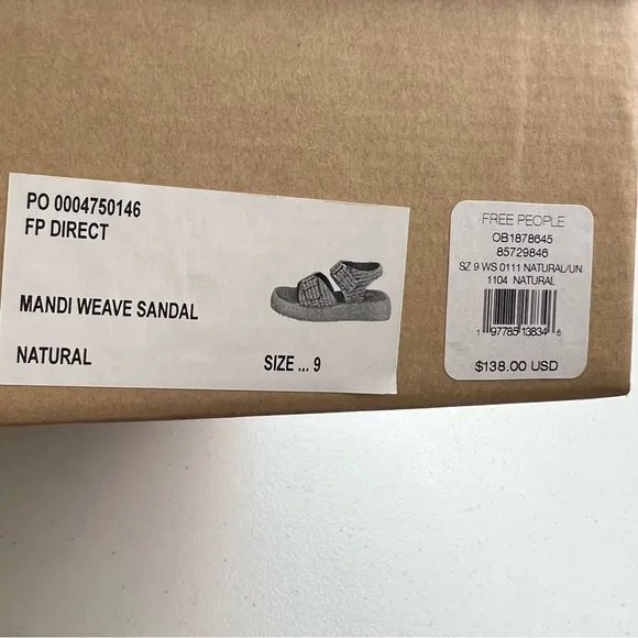 Free People NEW Mandi Weave Size 9 Sandals
