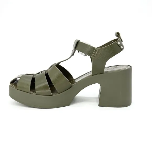Free People Pacific Platform Fisherman Sandals Size 11 Sea Serpent Green New NWT