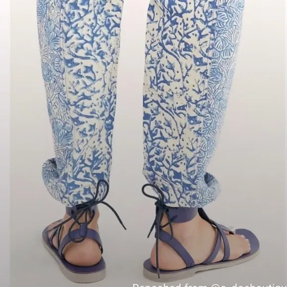FREE PEOPLE SANDALS VACATION BOHO GLADIATOR NAVY NEW