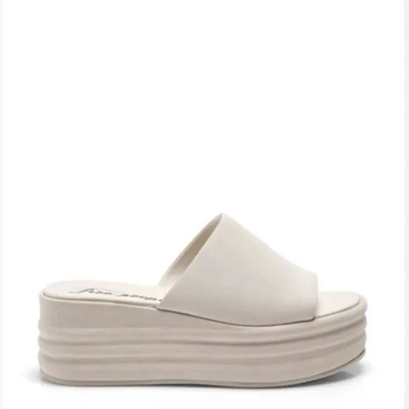 Free People slides mules Harbor Platform Sandals in vanilla. 40/9-9.5