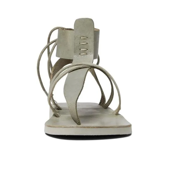 FREE PEOPLE Vacation Day Strap Leather Bohemian Sandal In Sky Size 38 US Size 8