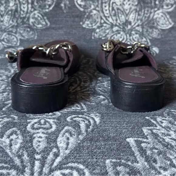 Free People Vida Mule In Fig Leather Size 40