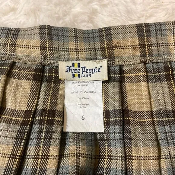 Free People Vintage Mini Kilt Y2K - 6 EUC