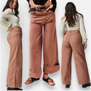 FREE PEOPLE We The Free CRVY Gia Wide leg jeans NWT