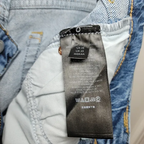 Free People We The Free Cuffed Slim Boyfriend Jeans | Size 25