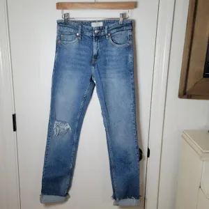 Free People We The Free Cuffed Slim Boyfriend Jeans | Size 25