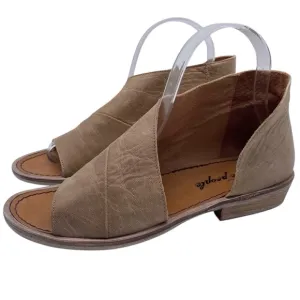 Free People Womens Shoes Mont Blanc Sandals 6 Tan Leather Flat Casual Boho Chic