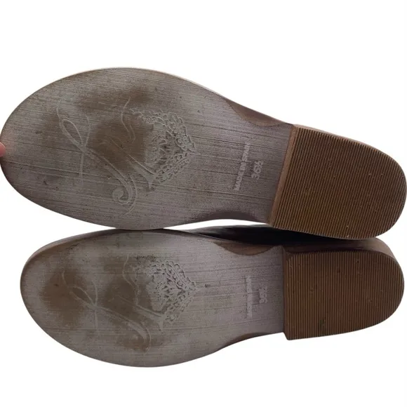 Free People Womens Shoes Mont Blanc Sandals 6 Tan Leather Flat Casual Boho Chic