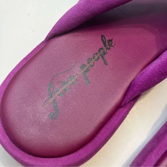Free People Wonderland Thong Sandal in Verbena Purple Size 7.5  (38) New in box