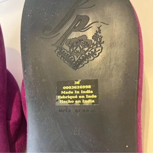 Free People Wonderland Thong Sandal in Verbena Purple Size 7.5  (38) New in box