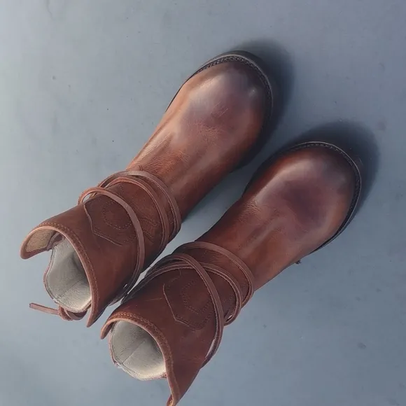 FREEBIRD by Steven &quot;CASEY&quot; Genuine Leather Strappy Leather Bootie