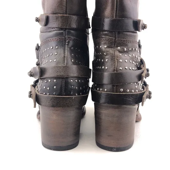 Freebird by Steven Coy Brown Leather Boho Boots 7