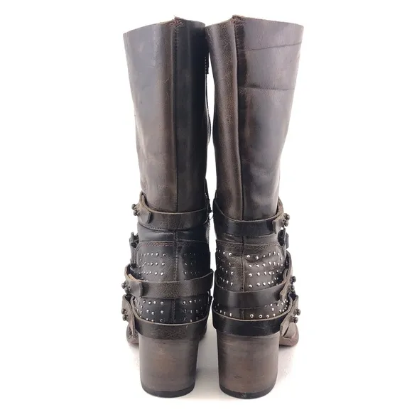 Freebird by Steven Coy Brown Leather Boho Boots 7