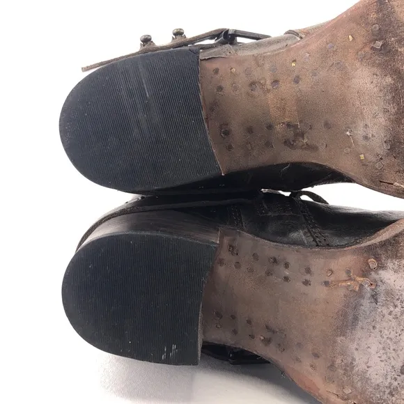 Freebird by Steven Coy Brown Leather Boho Boots 7