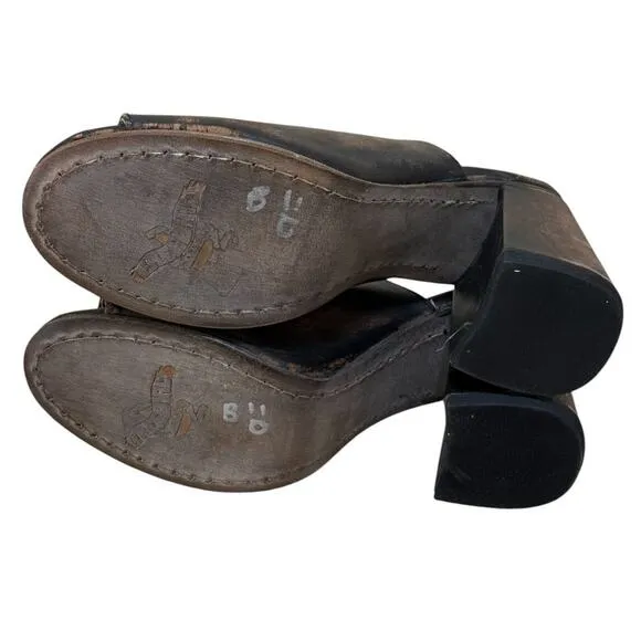 FreeBird by Steven Trina Sandals Women 9 Brown Leather Festival Boho Western