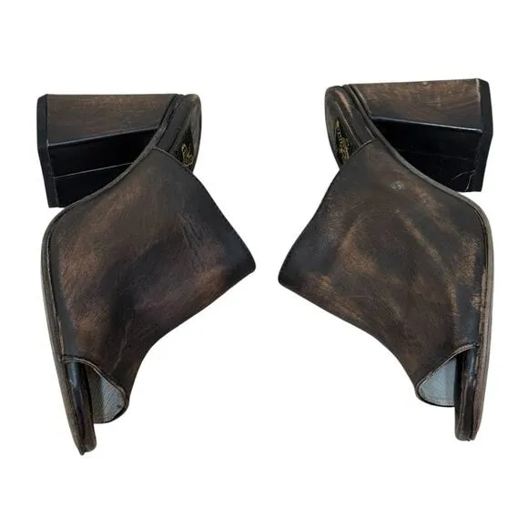 FreeBird by Steven Trina Sandals Women 9 Brown Leather Festival Boho Western