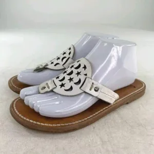 Freebird By Steven Vallarta Women's US 8 White Moon Stars Leather Sandals Boho