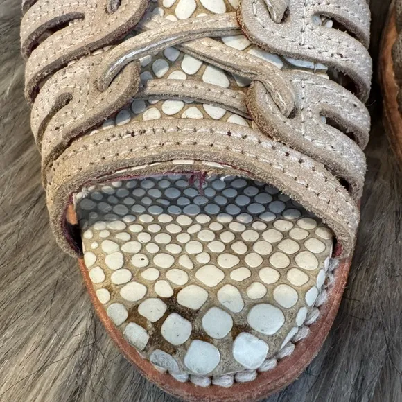 Freebird by Steven Wazee Heeled Boots with Woven Straps and Open-Toe Design