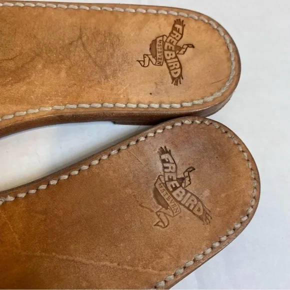 Freebird Leather Snakeskin Golden Sandals